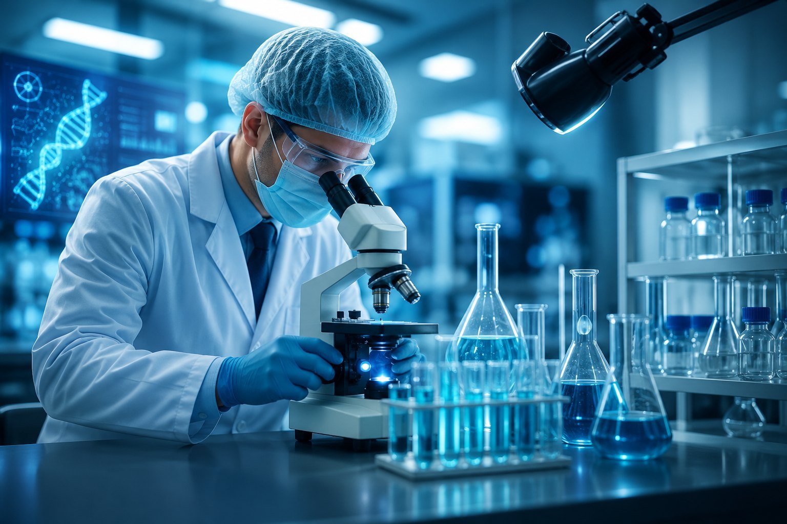 Researcher working in the laboratory