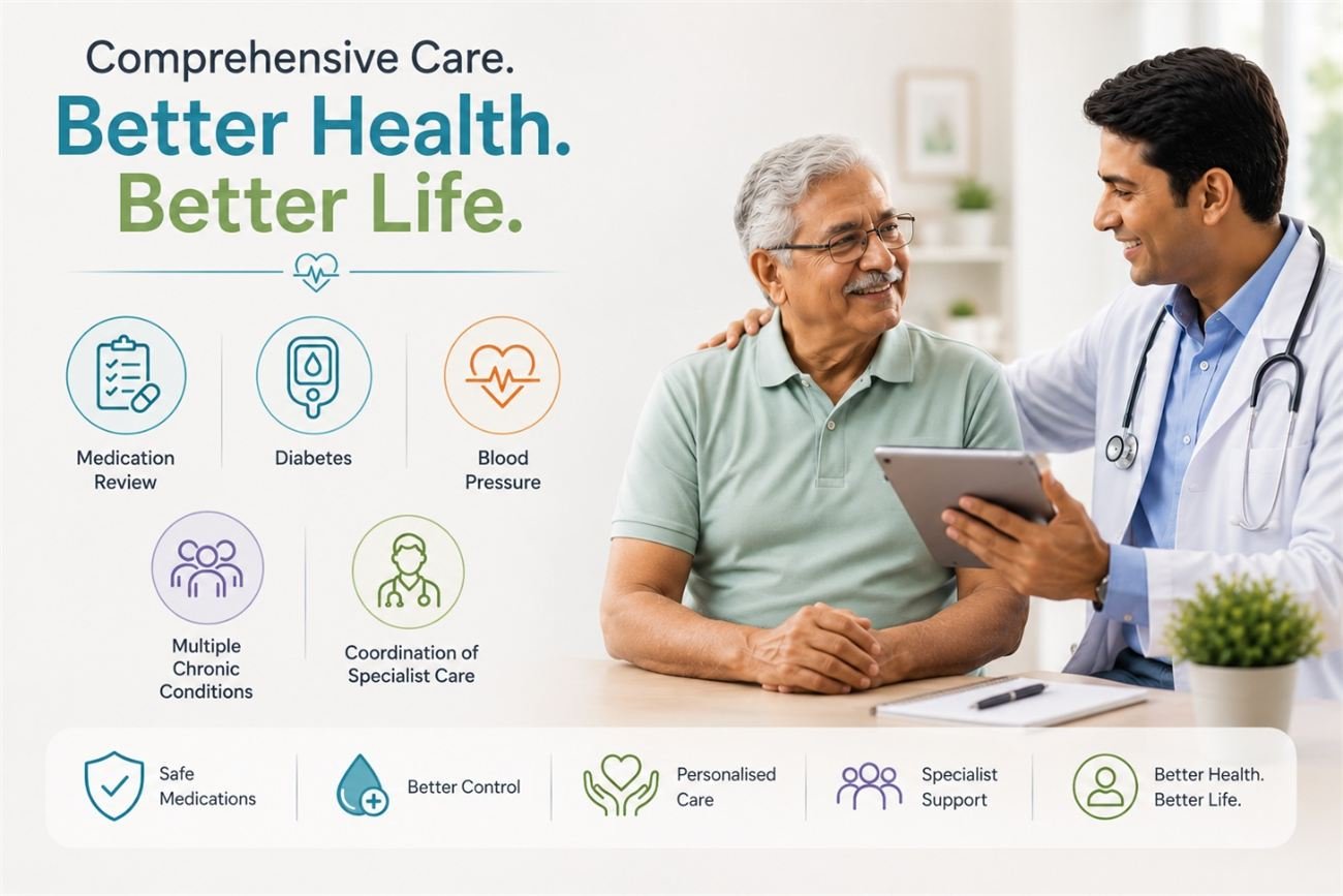 Medication review and chronic disease coordination
